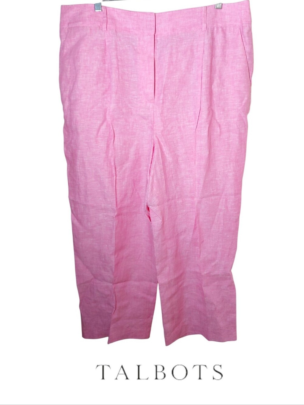 Talbote Bristol Crop Pant Pink 100% Linen
